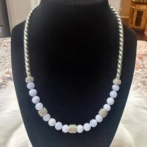 Brighton Meridian Blue Agate Necklace